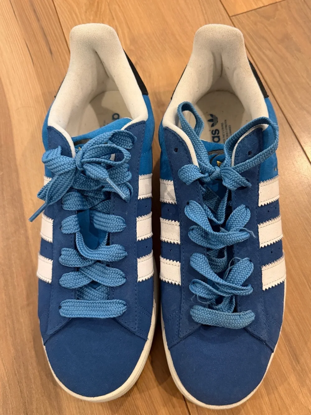 adidas Men’s Blue Campus Sneaker with White Stripes Originals ID2048 Size 12.5